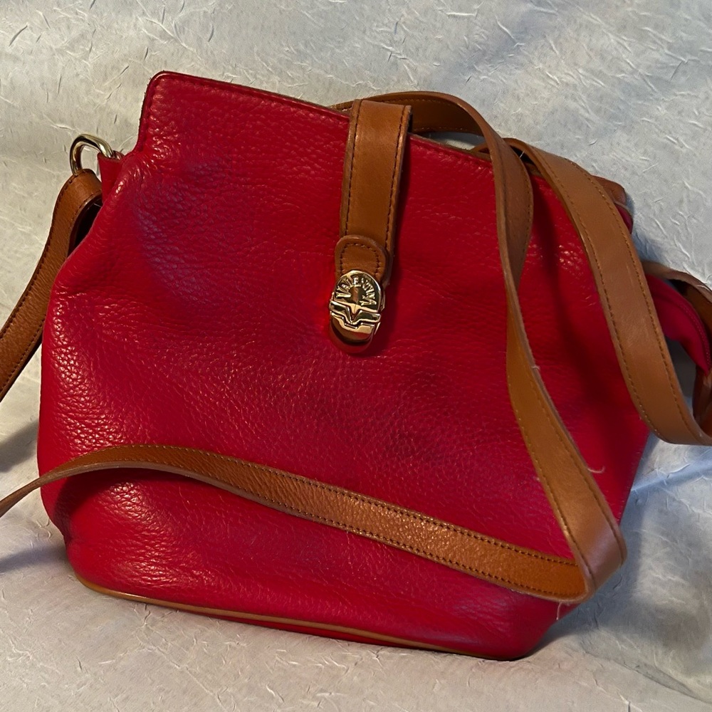 Valentina Red  Leather handbag / crossbody